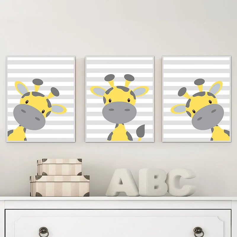 Nordic Wall Art Baby Giraffe Yellow and Grey Nursery Canvas Painting Cartoon Animal Prints and Poster Kid Bedroom Decor Picture
Nordic Wall Art Baby Giraffe Yellow and Grey Nursery Canvas Painting Cartoon Animal Prints and Poster Kid Bedroom Decor Picture