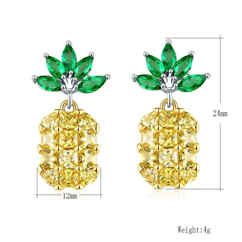 FYM high quality pineapple shape bijoux statement Earring Cubic Zirconia Stud Earrings Jewelry Accessories for women party
FYM high quality pineapple shape bijoux statement Earring Cubic Zirconia Stud Earrings Jewelry Accessories for women party