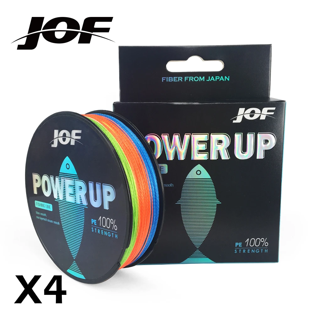JOF POWER UP 4 Braided Fishing Line 150M 4 Strand Strong Smooth PE Line Spiral Braided Tech 12 15 20 30 38 43 52 65 83LB
JOF POWER UP 4 Braided Fishing Line 150M 4 Strand Strong Smooth PE Line Spiral Braided Tech 12 15 20 30 38 43 52 65 83LB