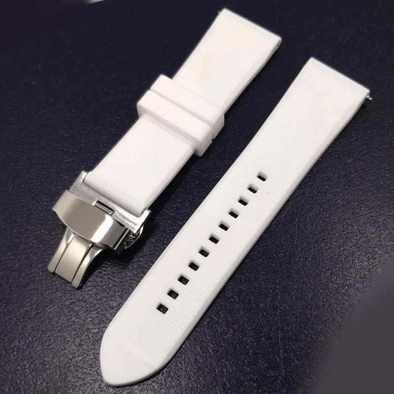 Universal Silicone Watchband Butterfly buckle Band Steel Buckle Strap Wrist Belt Bracelet 18mm 20mm 22mm for Men Women
Universal Silicone Watchband Butterfly buckle Band Steel Buckle Strap Wrist Belt Bracelet 18mm 20mm 22mm for Men Women