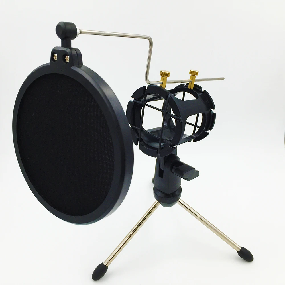 Поп фильтр Ps 05 микрофоно Регулируемый Настольный студийный Трипод конденсатор