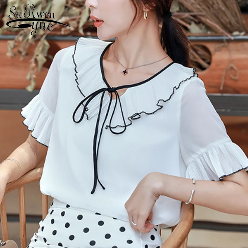 Summer short sleeve white blouse ladies blouse blusas mujer de moda 2019 ruffles chiffon blouse womens tops and blouses 4729 50
Summer short sleeve white blouse ladies blouse blusas mujer de moda 2019 ruffles chiffon blouse womens tops and blouses 4729 50