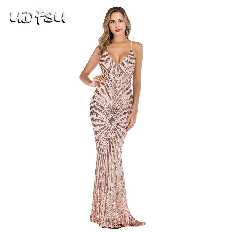 UDFSU Women Sexy Spaghetti Strap Deep V-neck Evening Dresses Cross Backless Party Gowns Off The Shoulder Dress
UDFSU Women Sexy Spaghetti Strap Deep V-neck Evening Dresses Cross Backless Party Gowns Off The Shoulder Dress