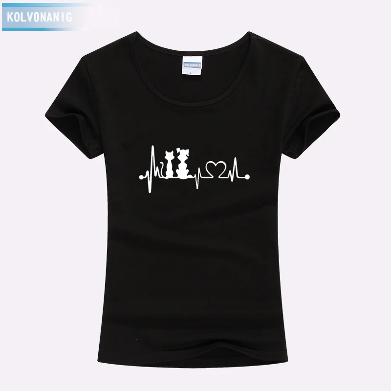 Heartbeat Dog&Cat Funny Printed T-Shirts Women 2019 Summer Fashion Cotton Short Sleeve O-Neck Tees Tops Best Friends T Shirt
Heartbeat Dog&Cat Funny Printed T-Shirts Women 2019 Summer Fashion Cotton Short Sleeve O-Neck Tees Tops Best Friends T Shirt