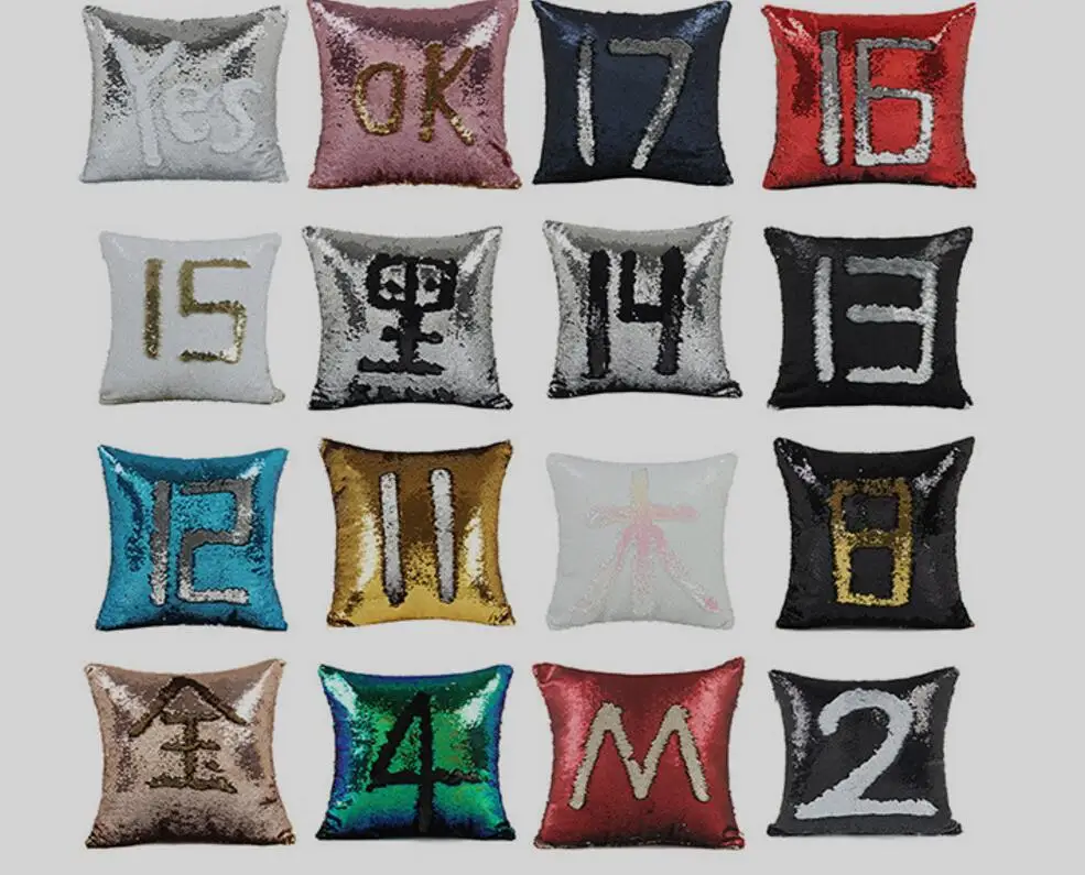 Pillowcase Cushion Cover Reversible Mermaid Sequin Magical Color Changing Throw Pillow Covers Decorations for House Party 16*16"
Pillowcase Cushion Cover Reversible Mermaid Sequin Magical Color Changing Throw Pillow Covers Decorations for House Party 16*16"