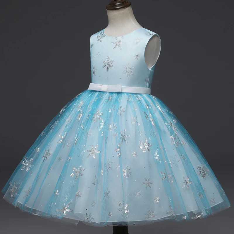 Light Sky Blue Tulle Flower Girl Dress 2020 Knee Length Appliqued Princess Dresses For Children Pageant Ball Gown Party | Свадьбы и