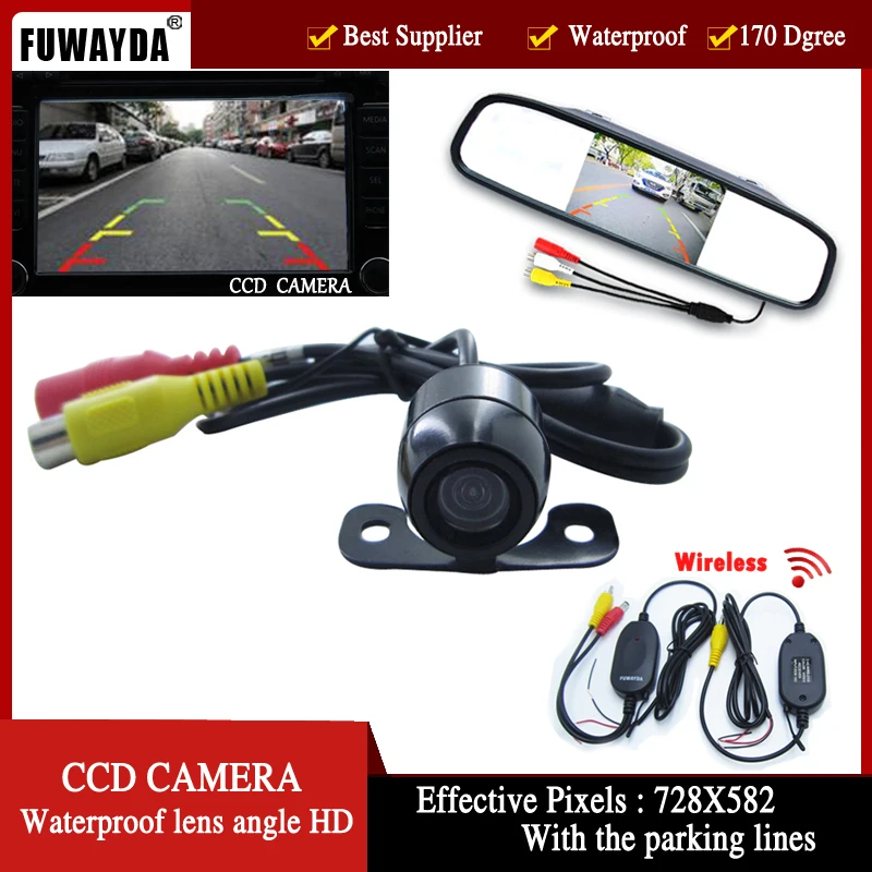 FUWAYDA Wireless Waterproof Car Rear View Backup Camera High-definition 150Degree Viewing Angle 4.3Inch rearview mirror monitor
FUWAYDA Wireless Waterproof Car Rear View Backup Camera High-definition 150Degree Viewing Angle 4.3Inch rearview mirror monitor
