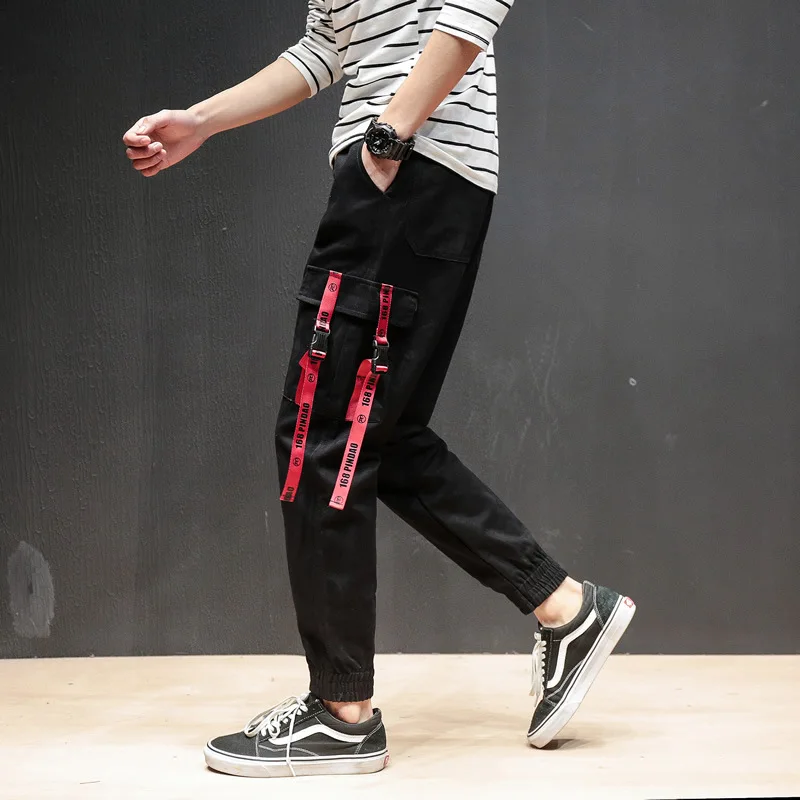 Men Multi-pocket Cargo Pants Elastic Waist Design Harem Street Punk Hip Hop Casual Trousers Joggers Black Male Dancing Pants
Men Multi-pocket Cargo Pants Elastic Waist Design Harem Street Punk Hip Hop Casual Trousers Joggers Black Male Dancing Pants