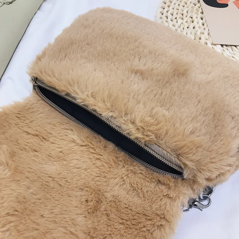 Сумки для женщин 2019 модная плюшевая сумка с кроликом девочек Сумка через плечо