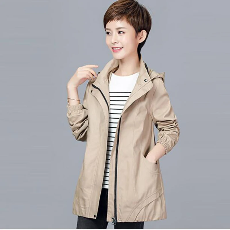 Autumn Women Trench Coat 2018 Fashion Hooded Windbreaker Female Casual Overcoat Long sleeve Lady Coat Large size Women Clothing
Autumn Women Trench Coat 2018 Fashion Hooded Windbreaker Female Casual Overcoat Long sleeve Lady Coat Large size Women Clothing