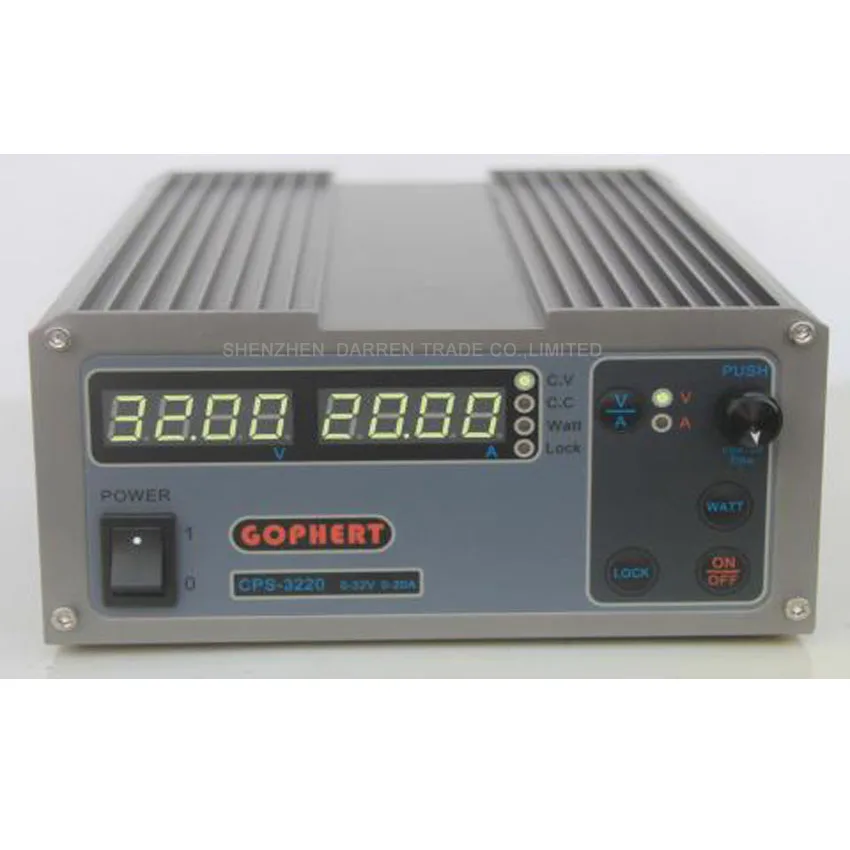 1 PC CPS-3220 Precision Compact Digital Adjustable DC Power Supply OVP/OCP/OTP Low Power 32V20A 220V 0.01V/0.01A
1 PC CPS-3220 Precision Compact Digital Adjustable DC Power Supply OVP/OCP/OTP Low Power 32V20A 220V 0.01V/0.01A