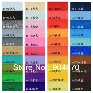 SPECIAL OFFER only Felt Fabric 40 MIX COLOR Polyester DIY felt fabric non-woven 15CM X 15CM free shipping Felt Set 1MM
SPECIAL OFFER only Felt Fabric 40 MIX COLOR Polyester DIY felt fabric non-woven 15CM X 15CM free shipping Felt Set 1MM