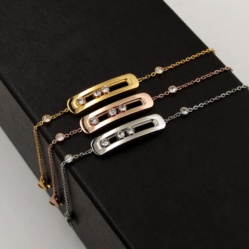 Classic Titanium Steel hollow three Cubic Zirconia can slide bracelet /Bangles,Drop shipping ,factory price
Classic Titanium Steel hollow three Cubic Zirconia can slide bracelet /Bangles,Drop shipping ,factory price