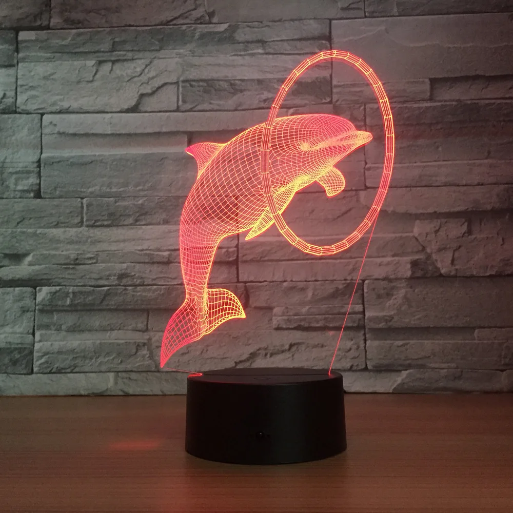 3D Illusion Dolphin Desk Table Lamp 7 Color Night Light Touch Lamp Kids Children Family Holiday Gift Dropship
3D Illusion Dolphin Desk Table Lamp 7 Color Night Light Touch Lamp Kids Children Family Holiday Gift Dropship
