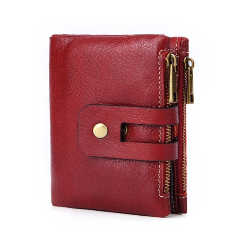 Genuine Leather lady small purse short fashion women wallet double zipper coin pocket large capacity female cards holder Carteir
Genuine Leather lady small purse short fashion women wallet double zipper coin pocket large capacity female cards holder Carteir