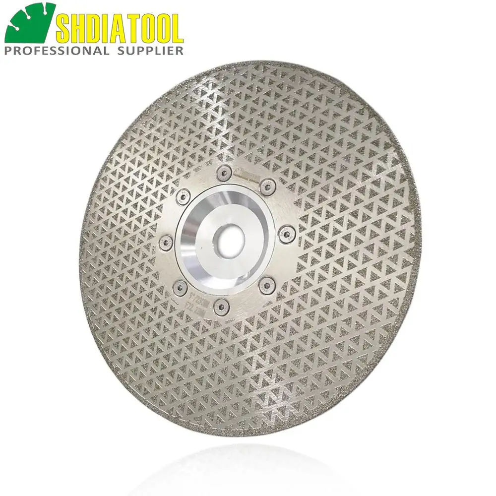 SHDIATOOL 9"/230mm electroplated diamond cutting and grinding discs for granite & marble with 22.23mm flange
SHDIATOOL 9"/230mm electroplated diamond cutting and grinding discs for granite & marble with 22.23mm flange
