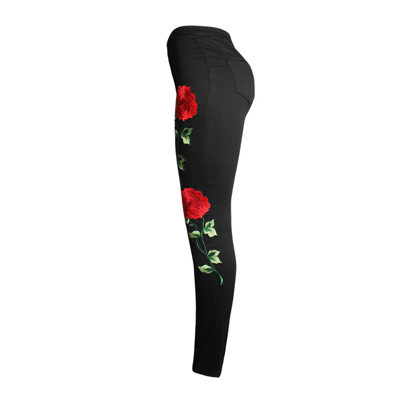 Sexy Black Embroidery Jeans Women High waist Ripped Hole Jeans Female Casual Denim Skinny Pencil Pants Trousers
Sexy Black Embroidery Jeans Women High waist Ripped Hole Jeans Female Casual Denim Skinny Pencil Pants Trousers