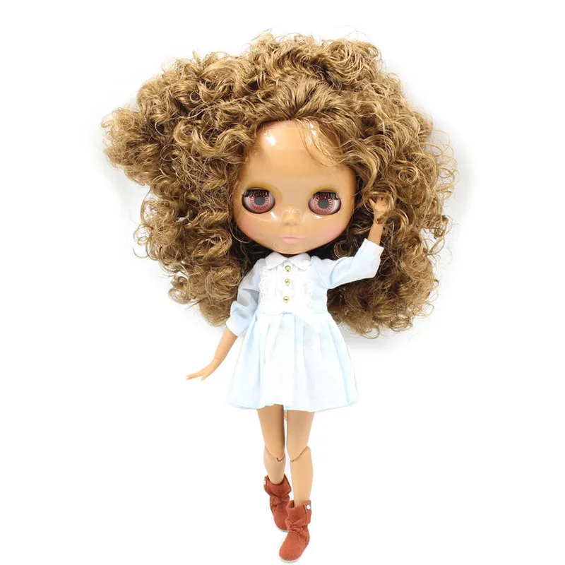 

ICY DBS Blyth doll No.BL0623 Brown curly Afro hair JOINT body Chocolate skin Neo 1/6 BJD ob4 anime girl