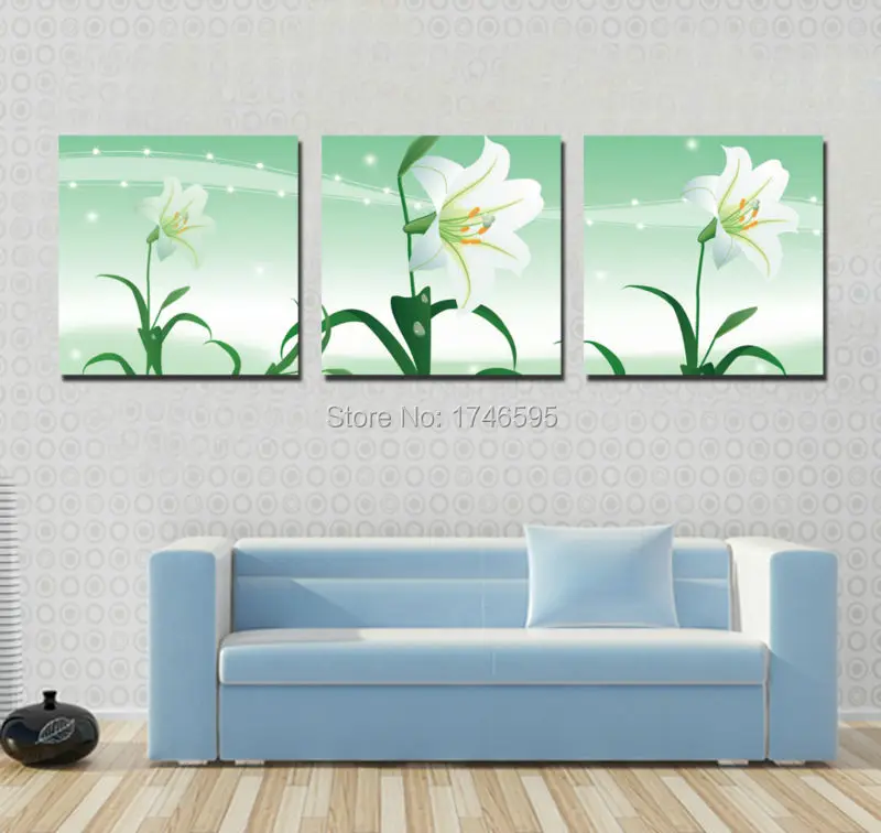 Big 3pieces abstract green white lily Wall Art picture for living room home wall decor flower print Painting on Canvas print art
Big 3pieces abstract green white lily Wall Art picture for living room home wall decor flower print Painting on Canvas print art