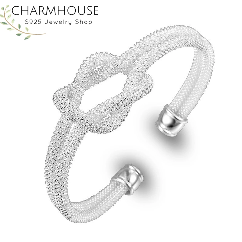 Solid 925 Silver Bangles & Bracelets For Women Bowknot Cuff Bangles Adjustable Wristband Pulseira Fashion Wedding Jewelry Bijoux 
Solid 925 Silver Bangles & Bracelets For Women Bowknot Cuff Bangles Adjustable Wristband Pulseira Fashion Wedding Jewelry Bijoux