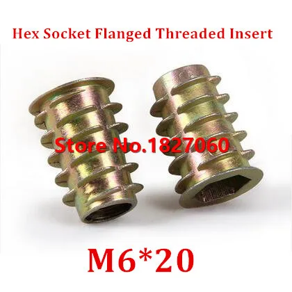 50pcs M6*20 Zinc Alloy Furniture Hex socket Drive Head Nut Threaded for Wood Insert Nuts
50pcs M6*20 Zinc Alloy Furniture Hex socket Drive Head Nut Threaded for Wood Insert Nuts