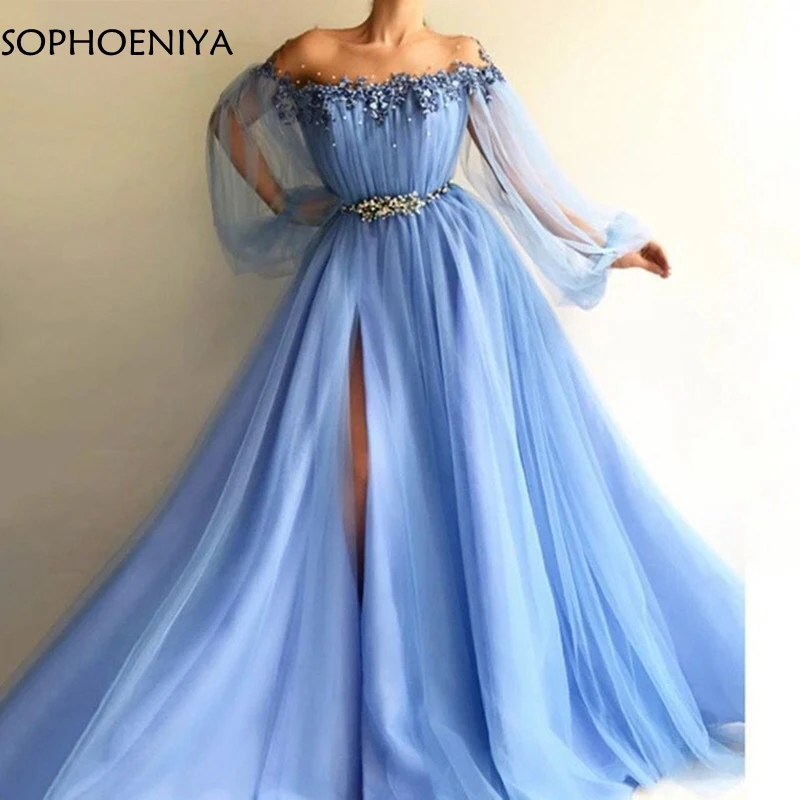 Elegant Off the shoulder Long sleeve evening dress 2021 Colorful Beading Formal dress Party gown Abendkleider Robe soiree dubai
Elegant Off the shoulder Long sleeve evening dress 2021 Colorful Beading Formal dress Party gown Abendkleider Robe soiree dubai