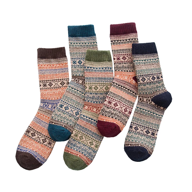 5 Pair /Lot New Winter Men's Wool Socks Thick Warm Stripes Plaid Casual Comfortable High Quality Fashion Happy Socks
5 Pair /Lot New Winter Men's Wool Socks Thick Warm Stripes Plaid Casual Comfortable High Quality Fashion Happy Socks