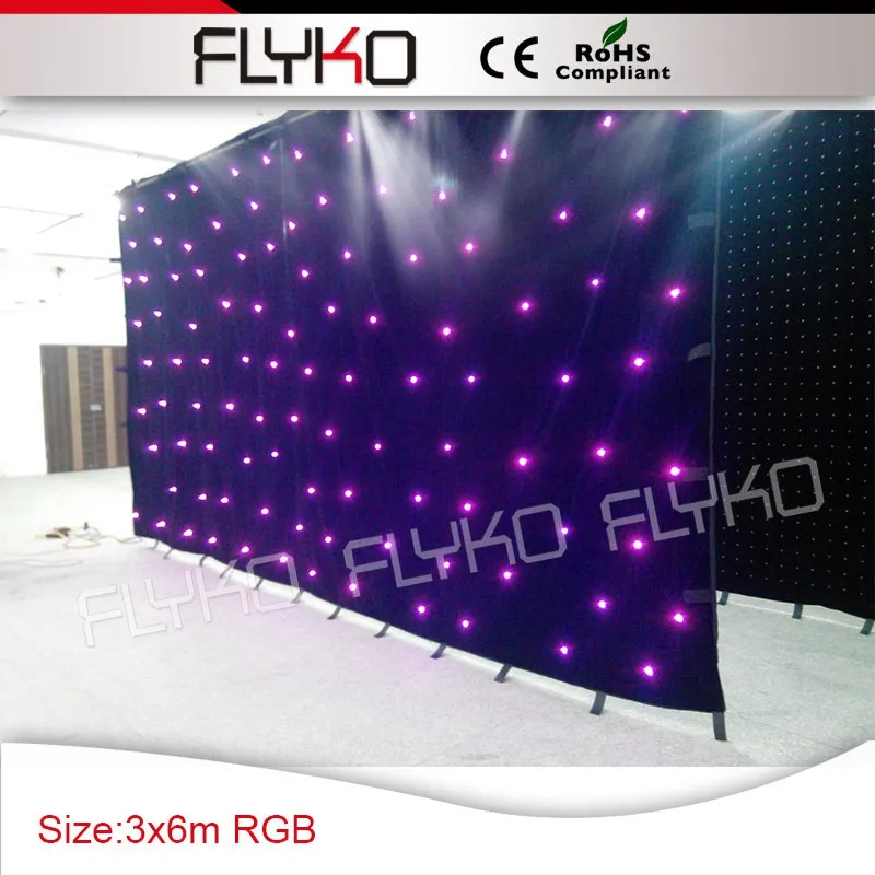 FLYKO 3*6m fiexible china animation images led curtain display star | Освещение