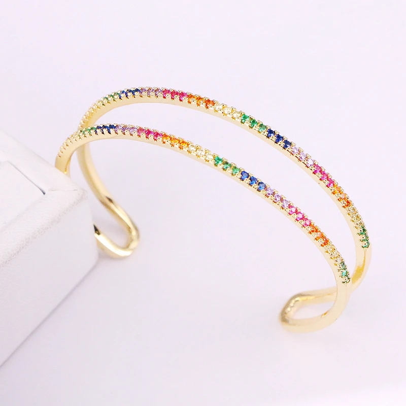3PCS, Shinning Colorful Jewelry Cuff Micro Pave Zirconia NEW fashion Party Jewelry Bangles
3PCS, Shinning Colorful Jewelry Cuff Micro Pave Zirconia NEW fashion Party Jewelry Bangles