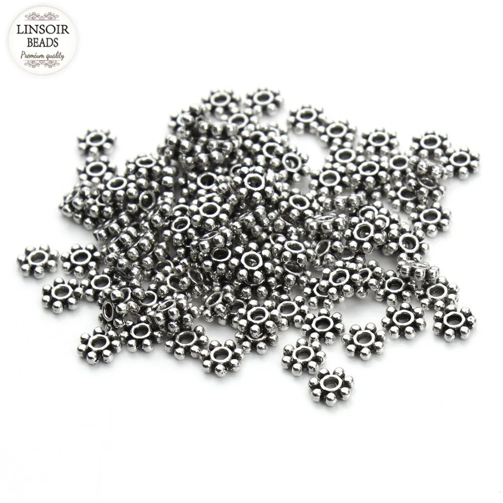 200pcs/lot 4mm Antique Silver Color Daisy Flower Metal Spacer Beads Fit Bracelet Necklace Spacer Ring DIY Jewelry Making F3409
200pcs/lot 4mm Antique Silver Color Daisy Flower Metal Spacer Beads Fit Bracelet Necklace Spacer Ring DIY Jewelry Making F3409