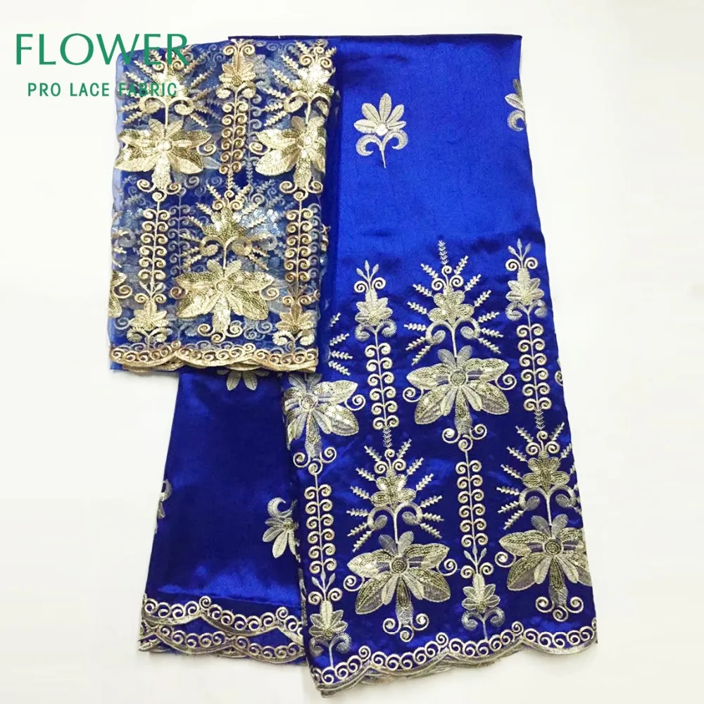 Gold Sequined Embroidered George Lace Fabric With 2 Yards Blouse Royal Blue African Nigerina Women Wedding George Silk Mateiral
Gold Sequined Embroidered George Lace Fabric With 2 Yards Blouse Royal Blue African Nigerina Women Wedding George Silk Mateiral
