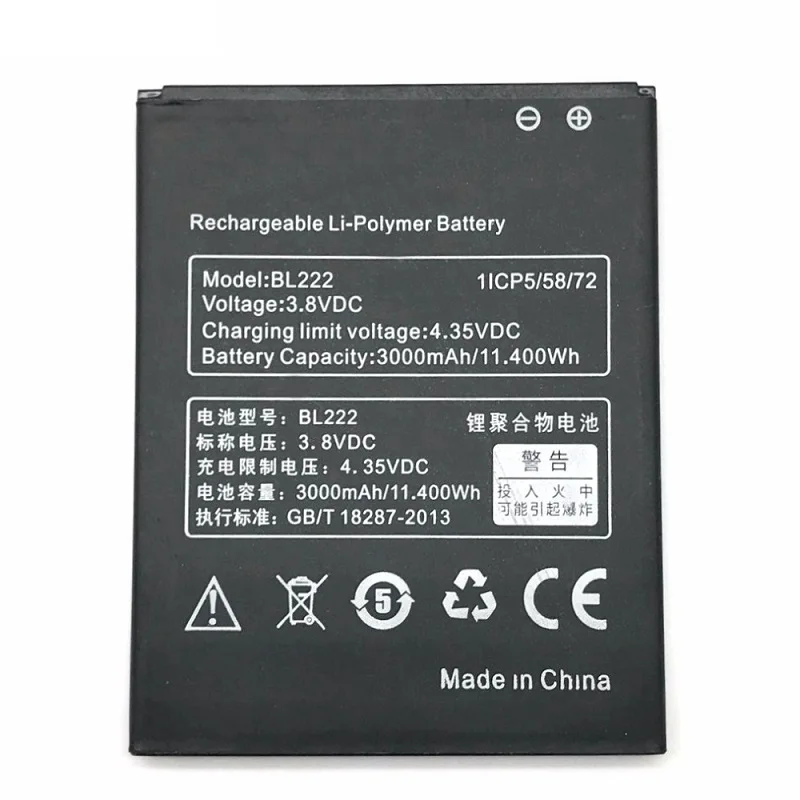 High Quality BL222 For Lenovo S660 S668T S 660 668T 3000mAh 3.8v 11.40Wh Mobile Phone Replace Li-polymer Batterie
High Quality BL222 For Lenovo S660 S668T S 660 668T 3000mAh 3.8v 11.40Wh Mobile Phone Replace Li-polymer Batterie