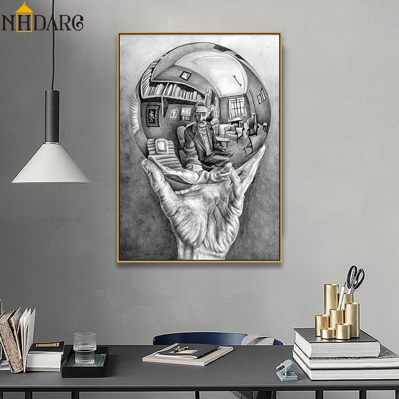 Hand with Reflecting Sphere by M. C. Escher Master of illusion Posters and Prints Canvas Art Wall Picture for Home Decoration
Hand with Reflecting Sphere by M. C. Escher Master of illusion Posters and Prints Canvas Art Wall Picture for Home Decoration