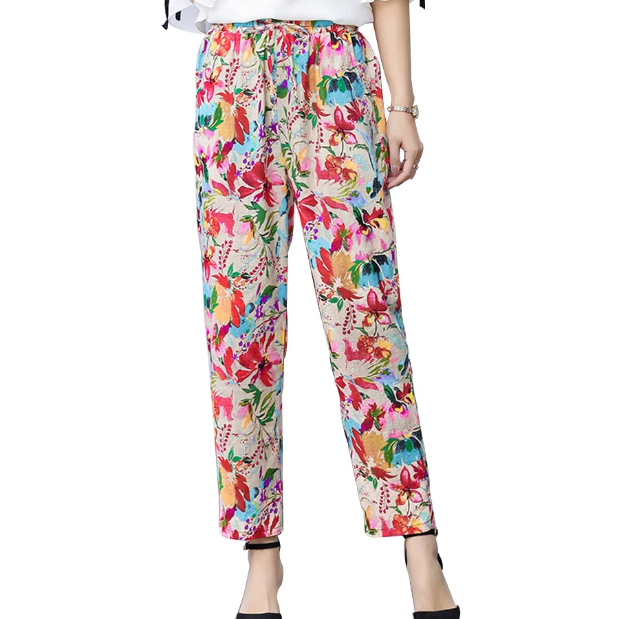 New 2019 summer style Pants women vintage print loose pants Elastic waist Ankle-length trousers Pants female Plus size
New 2019 summer style Pants women vintage print loose pants Elastic waist Ankle-length trousers Pants female Plus size