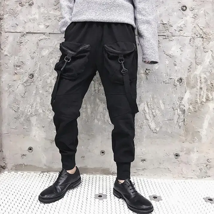 Fashion mens pants Street dance fringed rope with large pockets harem pant men feet trousers pantalones hombre pantalon homme
Fashion mens pants Street dance fringed rope with large pockets harem pant men feet trousers pantalones hombre pantalon homme