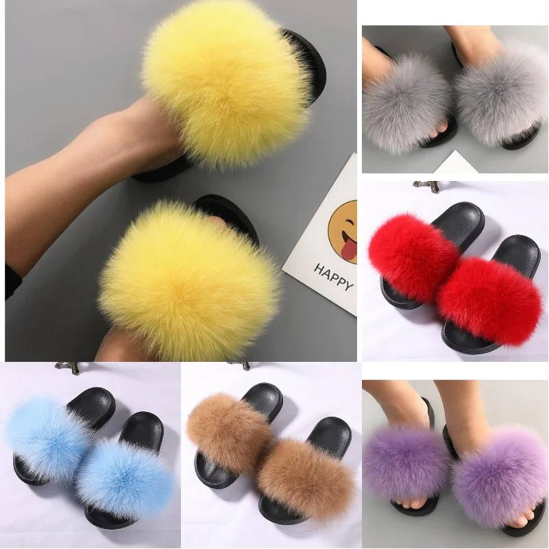 FXFURS 2020 New Women Real Fox Fur Slippers Summer Fashion Fur Sandals Fluffy Plush Shoes Flip Flops Raccoon Fur Slides Indoor
FXFURS 2020 New Women Real Fox Fur Slippers Summer Fashion Fur Sandals Fluffy Plush Shoes Flip Flops Raccoon Fur Slides Indoor