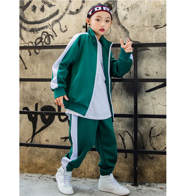 new girl Hiphop street dance costume jacket pants set children sport wear clothing 100-170cm height
new girl Hiphop street dance costume jacket pants set children sport wear clothing 100-170cm height