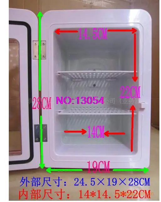 Оптовая продажа 4л Холодильный нагреватель полностью красный прозрачный дверной