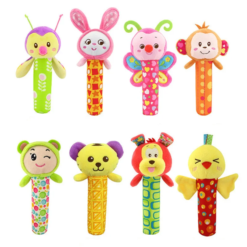 Cute Plush Toys Baby Soothing Rattle Animal BB stick Hand Bell Rattle Funny Educational Toys For Kids Baby Birthday Gifts
Cute Plush Toys Baby Soothing Rattle Animal BB stick Hand Bell Rattle Funny Educational Toys For Kids Baby Birthday Gifts