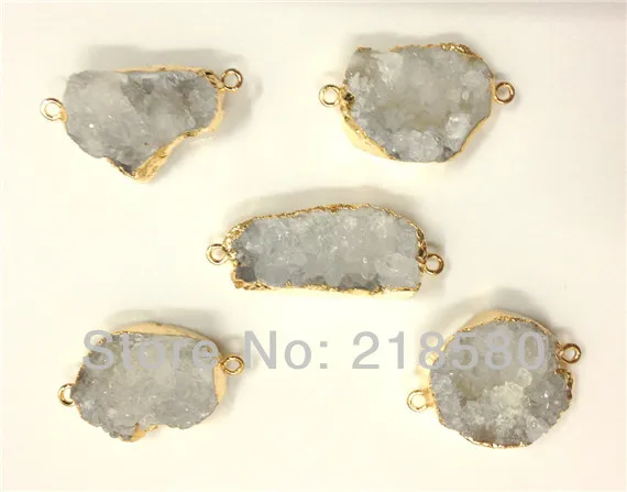 H-DPB08 10pcs White Drusy Agat Stone Connector Druzy Pendant 20mm-30mm (RANDOM IN SHAPE)
H-DPB08 10pcs White Drusy Agat Stone Connector Druzy Pendant 20mm-30mm (RANDOM IN SHAPE)