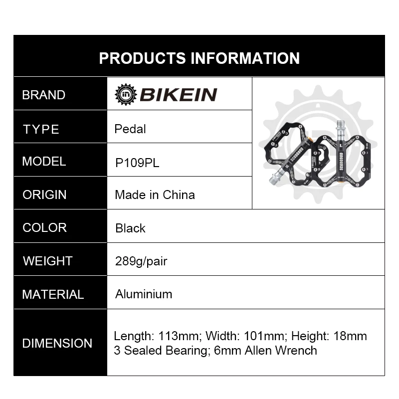 BIKEIN 3 Bearing Ultralight Cycling Mountain Bike 9/16 Inch Multi-Colors CNC Pedals BMX Bicycle Platform Pedals MTB Accessories
BIKEIN 3 Bearing Ultralight Cycling Mountain Bike 9/16 Inch Multi-Colors CNC Pedals BMX Bicycle Platform Pedals MTB Accessories