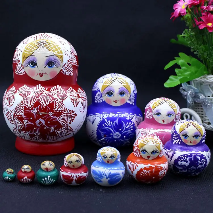 10pcs/lot Traditional Wooden Matryoshka Set Russian Dolls Baby Toy Nesting Dolls Hand Painted Home Decoration Birthday Gifts
10pcs/lot Traditional Wooden Matryoshka Set Russian Dolls Baby Toy Nesting Dolls Hand Painted Home Decoration Birthday Gifts