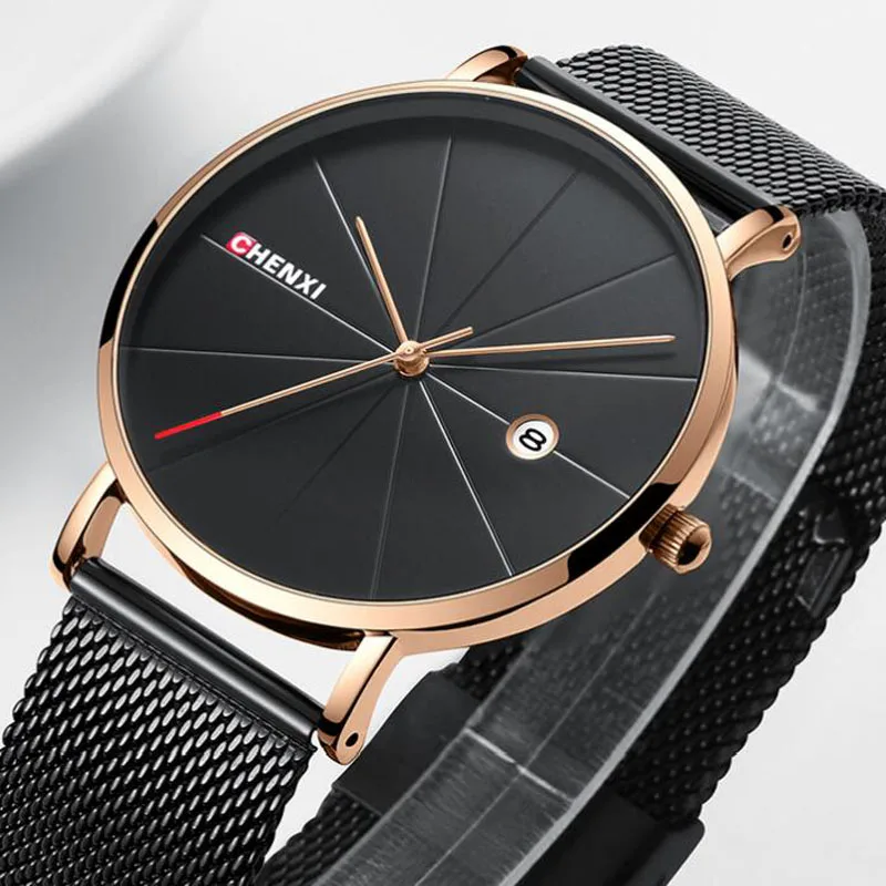CHENXI Watches Top Brand Luxury Business Casual Men Watches Black Mesh Band Watch Mens Watches Quartz horloge man horloge mannen
CHENXI Watches Top Brand Luxury Business Casual Men Watches Black Mesh Band Watch Mens Watches Quartz horloge man horloge mannen