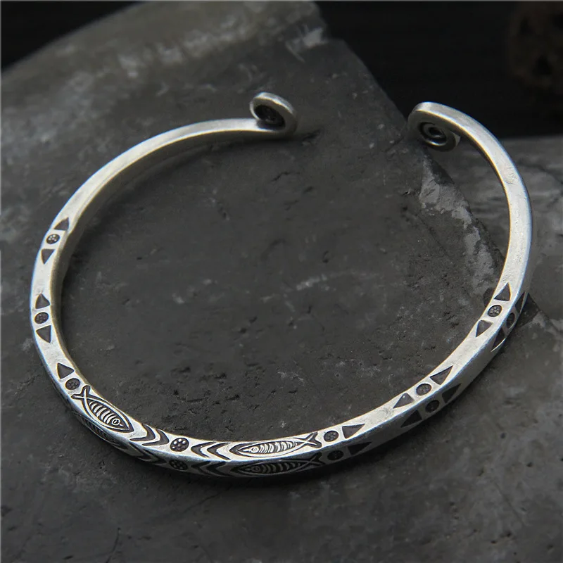 handmade silver Thailand sun wukong hoops bracelet Thai silver fish, silver restoring ancient ways S925 female bracelet
handmade silver Thailand sun wukong hoops bracelet Thai silver fish, silver restoring ancient ways S925 female bracelet