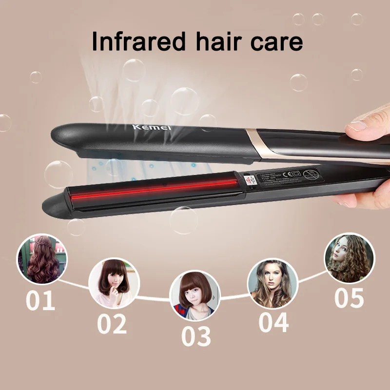 Straightening Nano Ceramic Plate Hair Straightener Curler Infrared Hair Care Home Travel Use Temperature Adjustment Women wyt77
Straightening Nano Ceramic Plate Hair Straightener Curler Infrared Hair Care Home Travel Use Temperature Adjustment Women wyt77