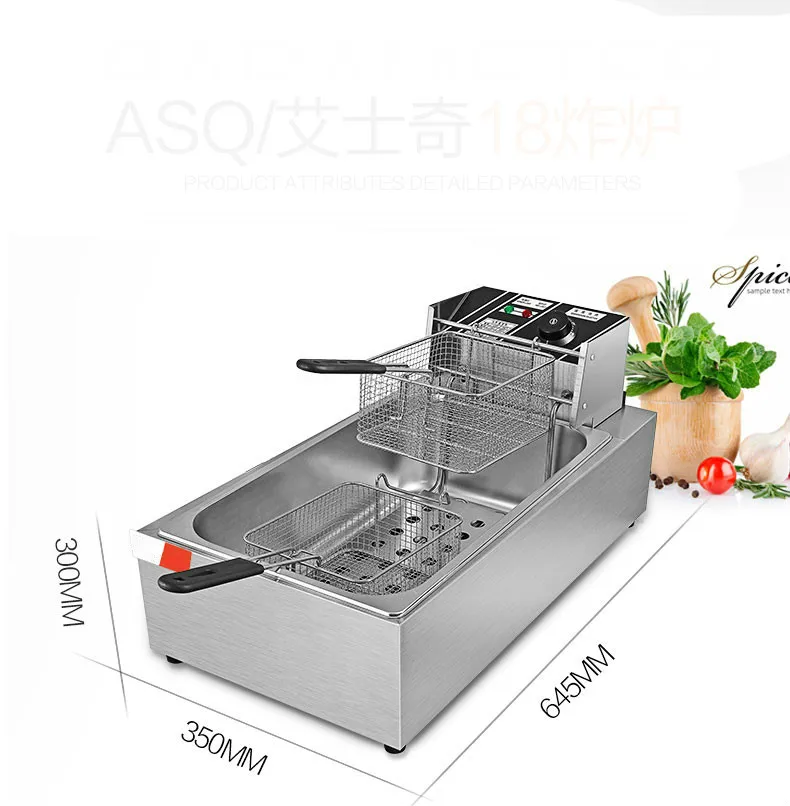 Electric Deep Fryers fry frying pan commercial electric blast furnace deep French fries potato chip NEW
Electric Deep Fryers fry frying pan commercial electric blast furnace deep French fries potato chip NEW