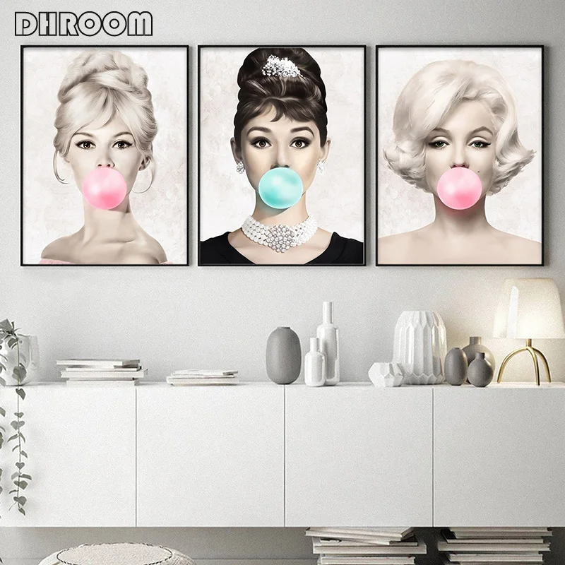 Famous Star Posters and Prints Fashion Wall Picture Bubble Gum Wall Art Poster Modern Art Wall Picture Woman Home Decor
Famous Star Posters and Prints Fashion Wall Picture Bubble Gum Wall Art Poster Modern Art Wall Picture Woman Home Decor