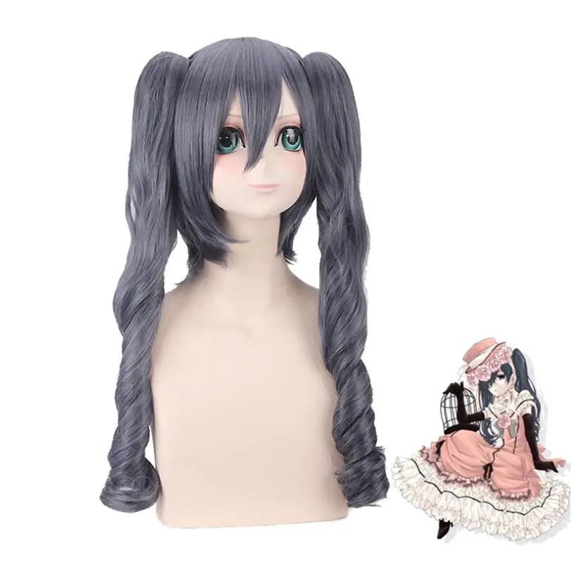 Kuroshitsuji Black Butler Cosplay Wig with clip ponytails Ciel Phantomhive 80cm long Wigs Heat Resistant fiber fake hair
Kuroshitsuji Black Butler Cosplay Wig with clip ponytails Ciel Phantomhive 80cm long Wigs Heat Resistant fiber fake hair