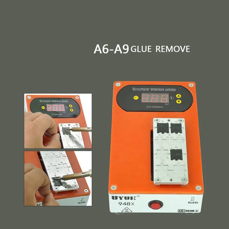 Protable EU plug Mobile phone screen Heater Separator CPU glue remove machine for iphone sumsung A6-A9
Protable EU plug Mobile phone screen Heater Separator CPU glue remove machine for iphone sumsung A6-A9