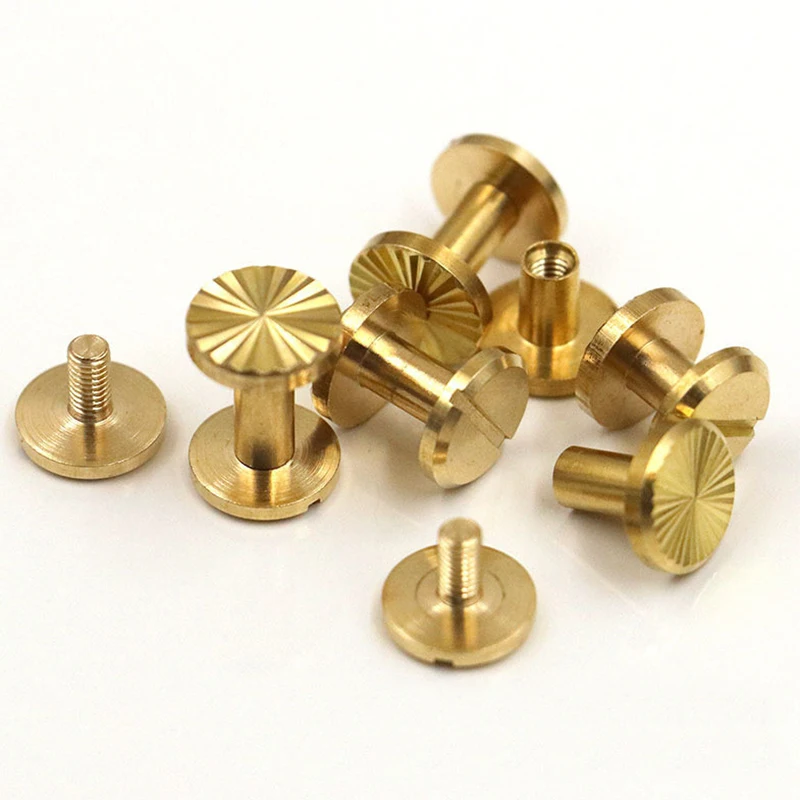 10pcs Solid Brass Binding Chicago Screws Nail Stud Rivets For Photo Album Leather Craft Studs Belt Wallet Fasteners 10mm Cap
10pcs Solid Brass Binding Chicago Screws Nail Stud Rivets For Photo Album Leather Craft Studs Belt Wallet Fasteners 10mm Cap
